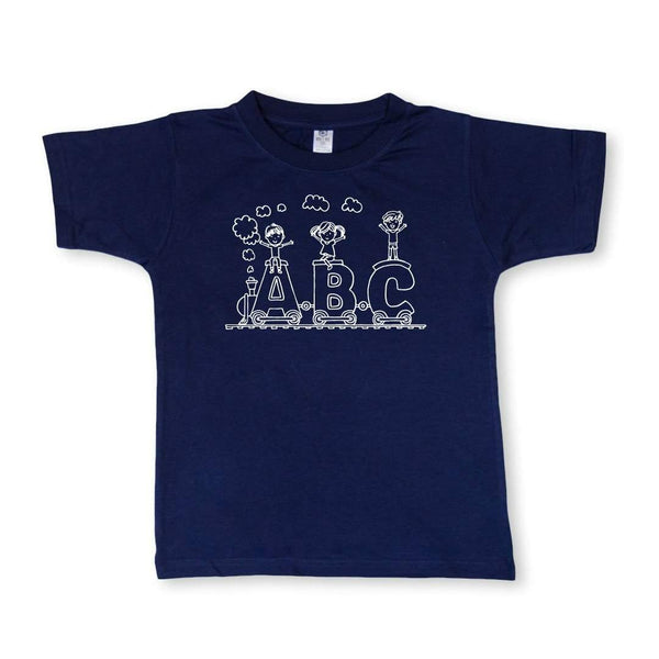 ABC Train Short Sleeve Tee-Honey Bee Tees-on sale
