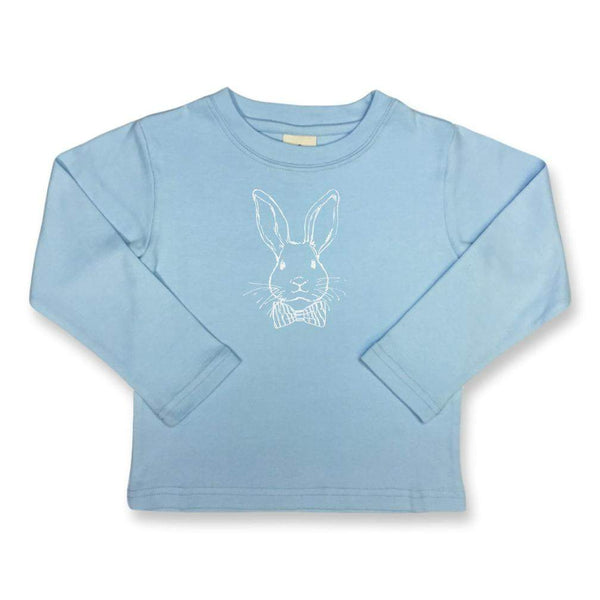 Bow Tie Bunny Long Sleeve Tee-Honey Bee Tees-easter