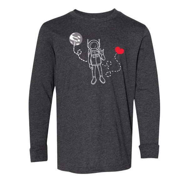 Love You to the Moon Long Sleeve Tee-Honey Bee Tees-