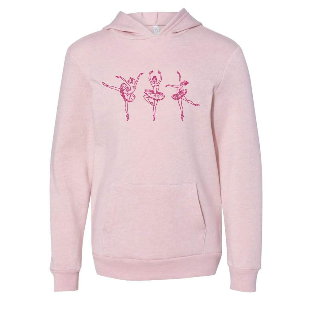 Ballerinas Hooded Sweatshirt-Honey Bee Tees-