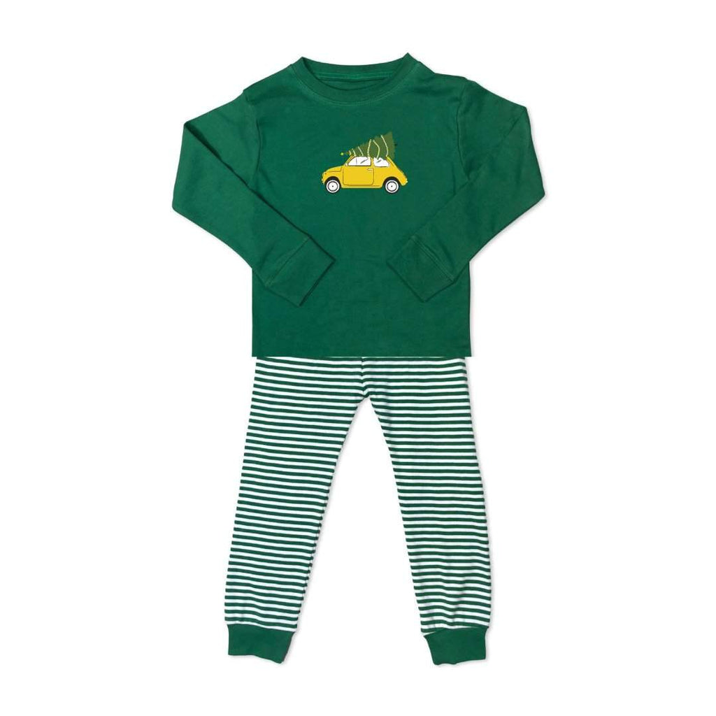 Christmas Bug Long Sleeve Striped Sleepwear-Honey Bee Tees-