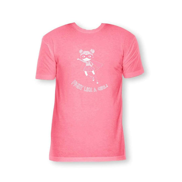 Fight Like a Girl Short Sleeve Tees - Breast Cancer Awareness-Honey Bee Tees-