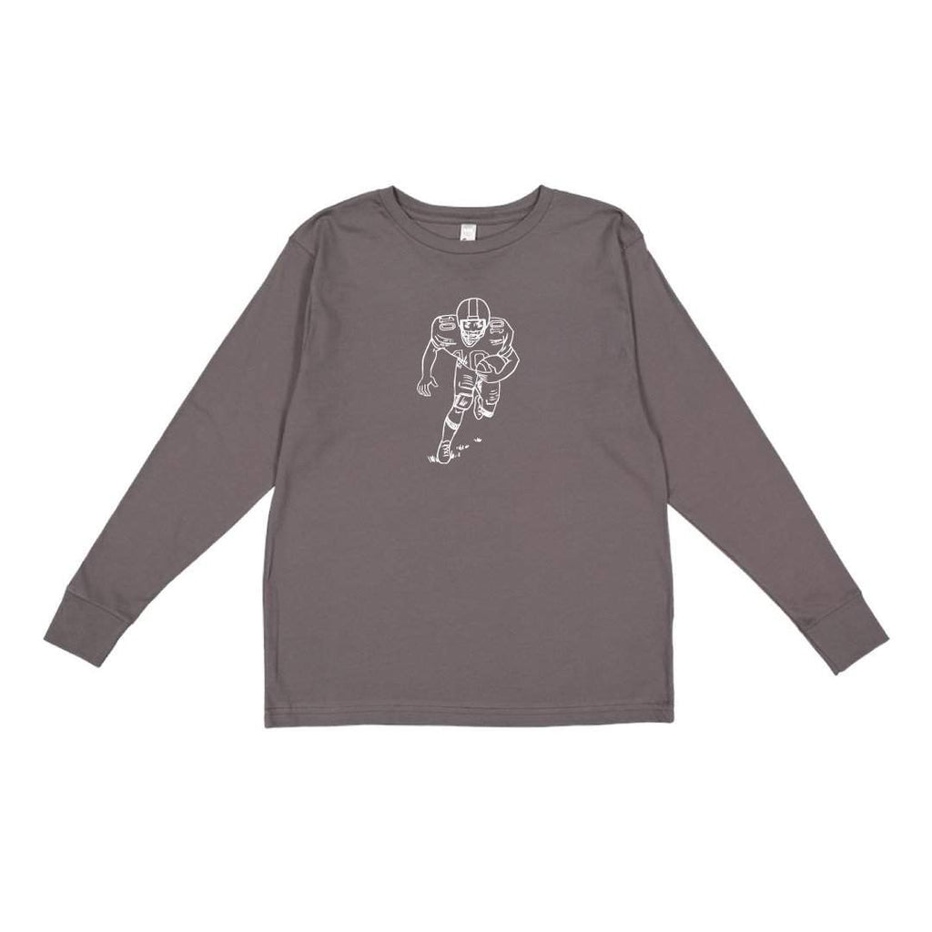 Football Player Long Sleeve Tee-Honey Bee Tees-