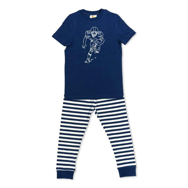 Short Sleeve Football Player Sleepwear-Honey Bee Tees-pajamas