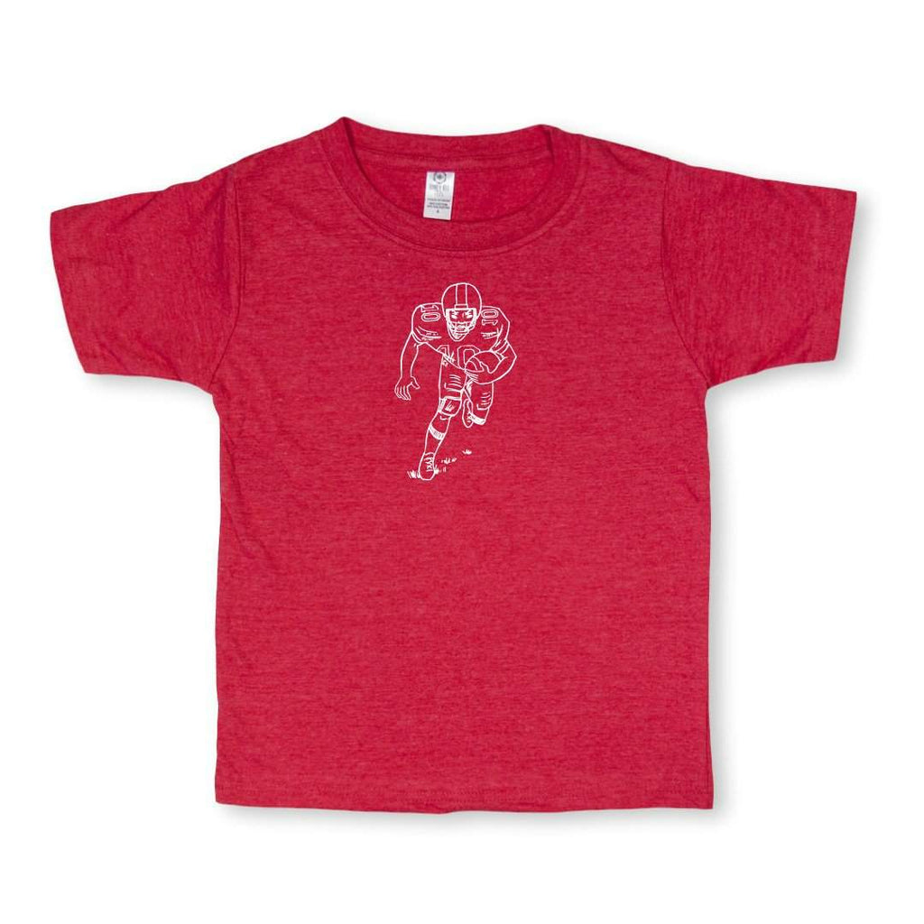 Football Player Short Sleeve Tee-Honey Bee Tees-American Apparel