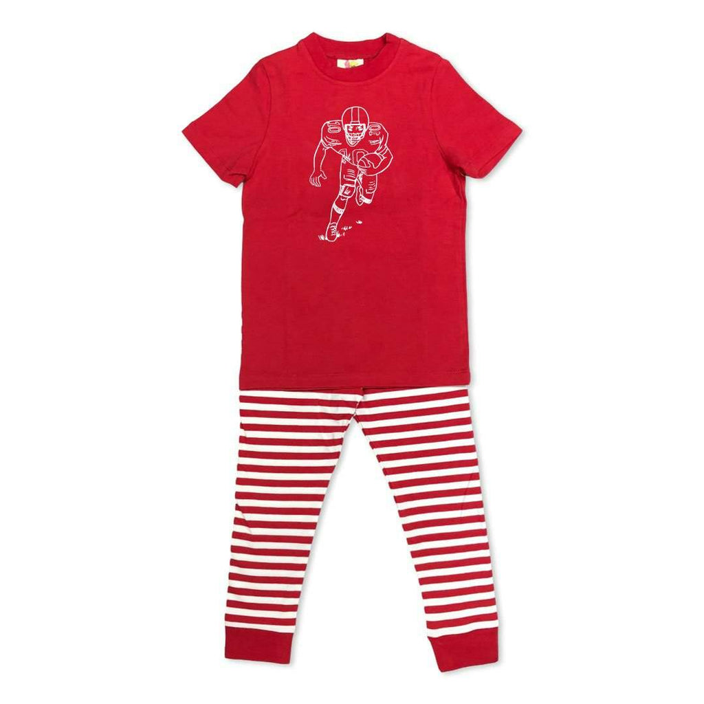 Short Sleeve Football Player Sleepwear-Honey Bee Tees-pajamas