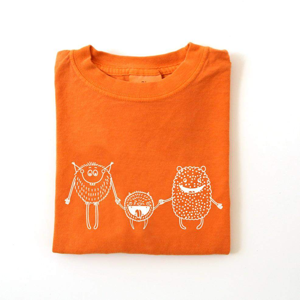 Friendly Monster Long Sleeve Tee-Honey Bee Tees-Comfort Colors,halloween