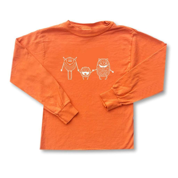 Friendly Monster Long Sleeve Tee-Honey Bee Tees-Comfort Colors,halloween