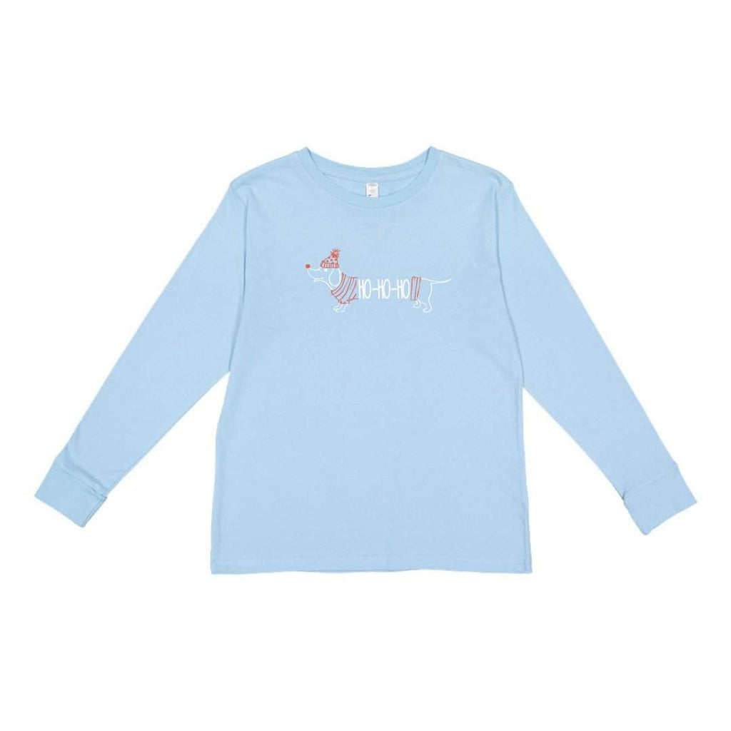Hohoho Dog Long Sleeve Tee-Honey Bee Tees-
