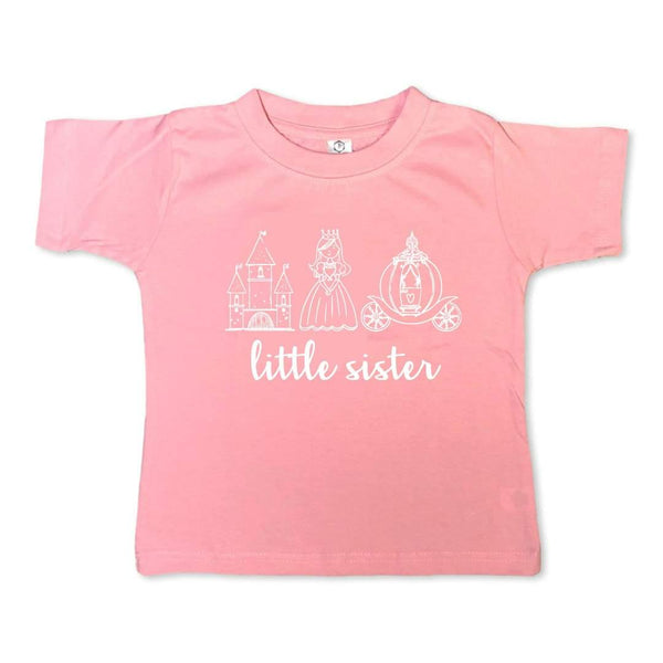 Little Sister Princess Short Sleeve Tee-Honey Bee Tees-