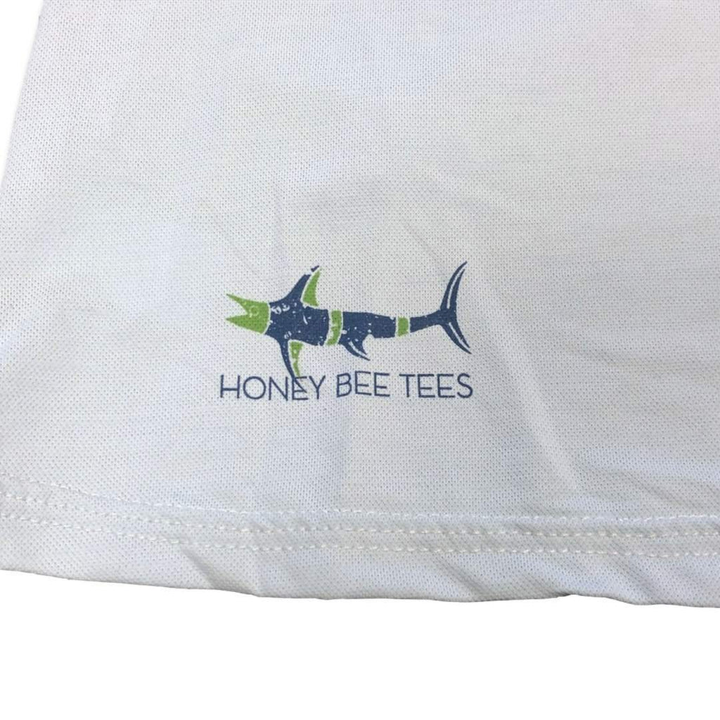 Marlin Ladies Scoop Neck Long Sleeve Rash guard-Honey Bee Tees-