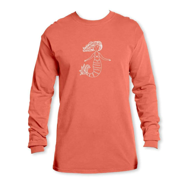 Mermaid Long Sleeve Tee-Honey Bee Tees-Comfort Colors