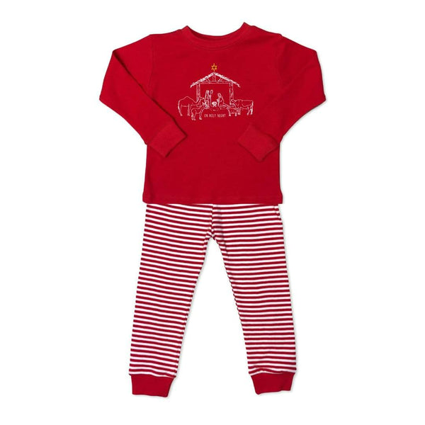 Nativity Long Sleeve Striped Sleepwear-Honey Bee Tees-