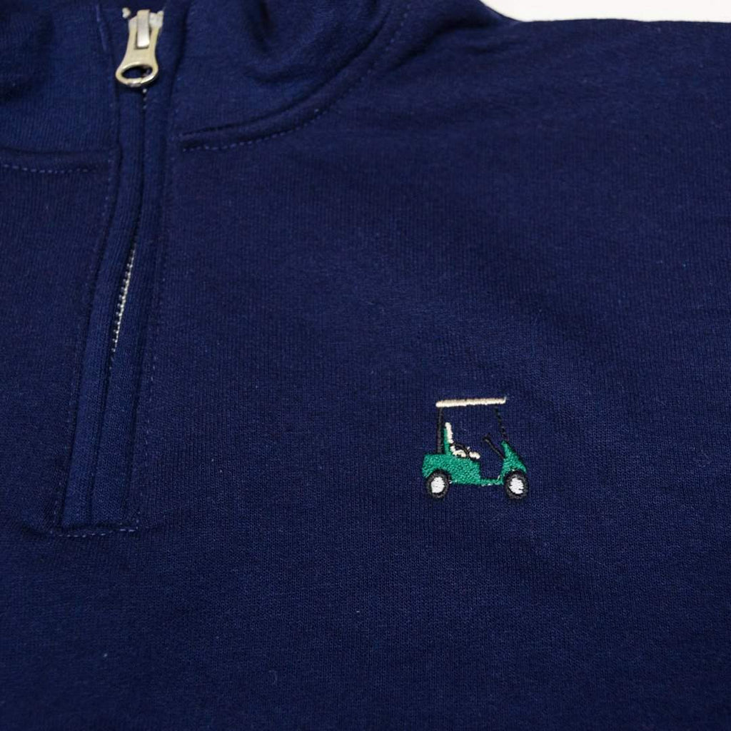 Golf Cart 1/4 Zip Sweatshirt-Honey Bee Tees-