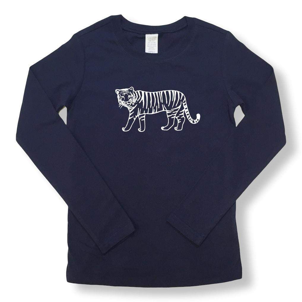 Tiger Long Sleeve Tee-Honey Bee Tees-