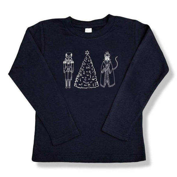 Nutcracker Ballet Long Sleeve Tee-Honey Bee Tees-Monag