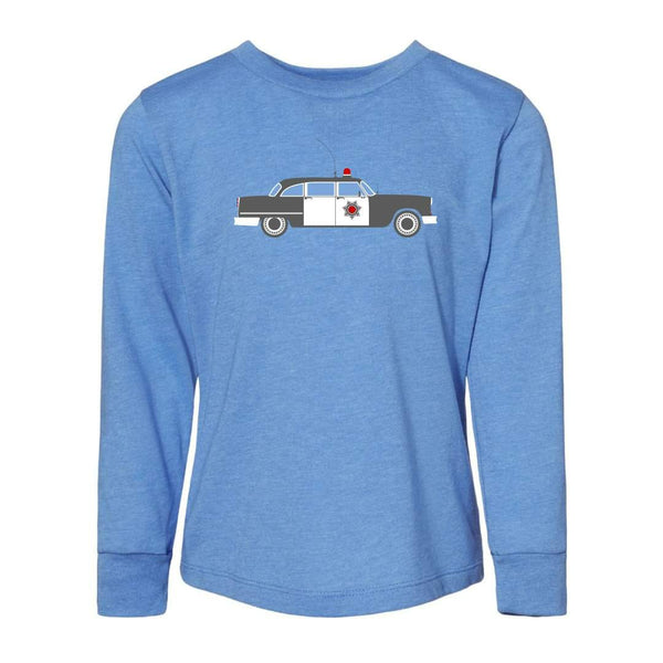 Police Car Long Sleeve Tee-Honey Bee Tees-