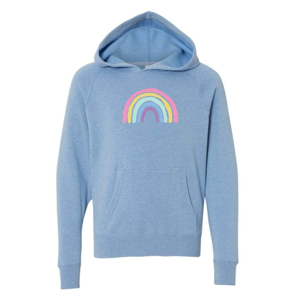 Rainbow Hooded Sweatshirt-Honey Bee Tees-