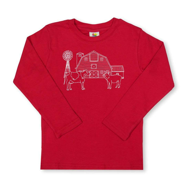 Barnyard Long Sleeve Tee-Honey Bee Tees-