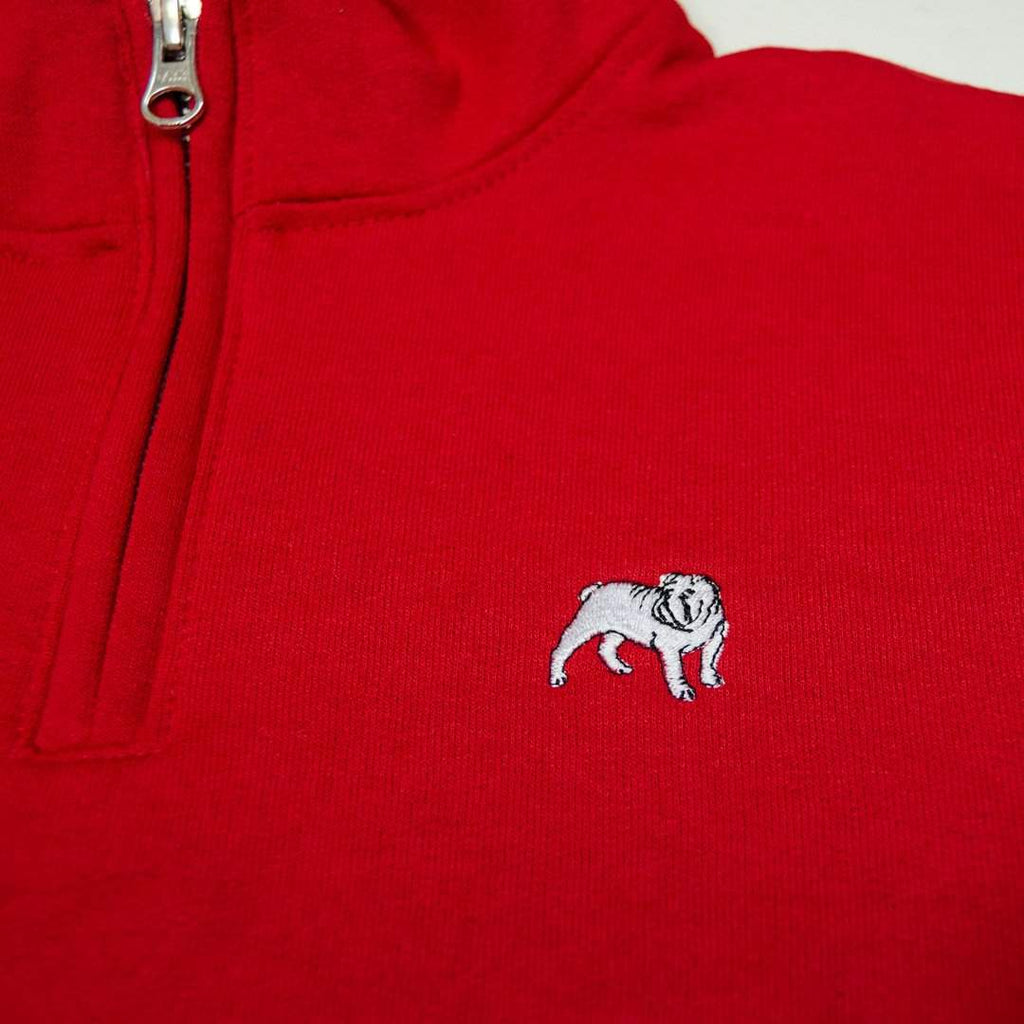 Bulldog 1/4 Zip Sweatshirt-Honey Bee Tees-