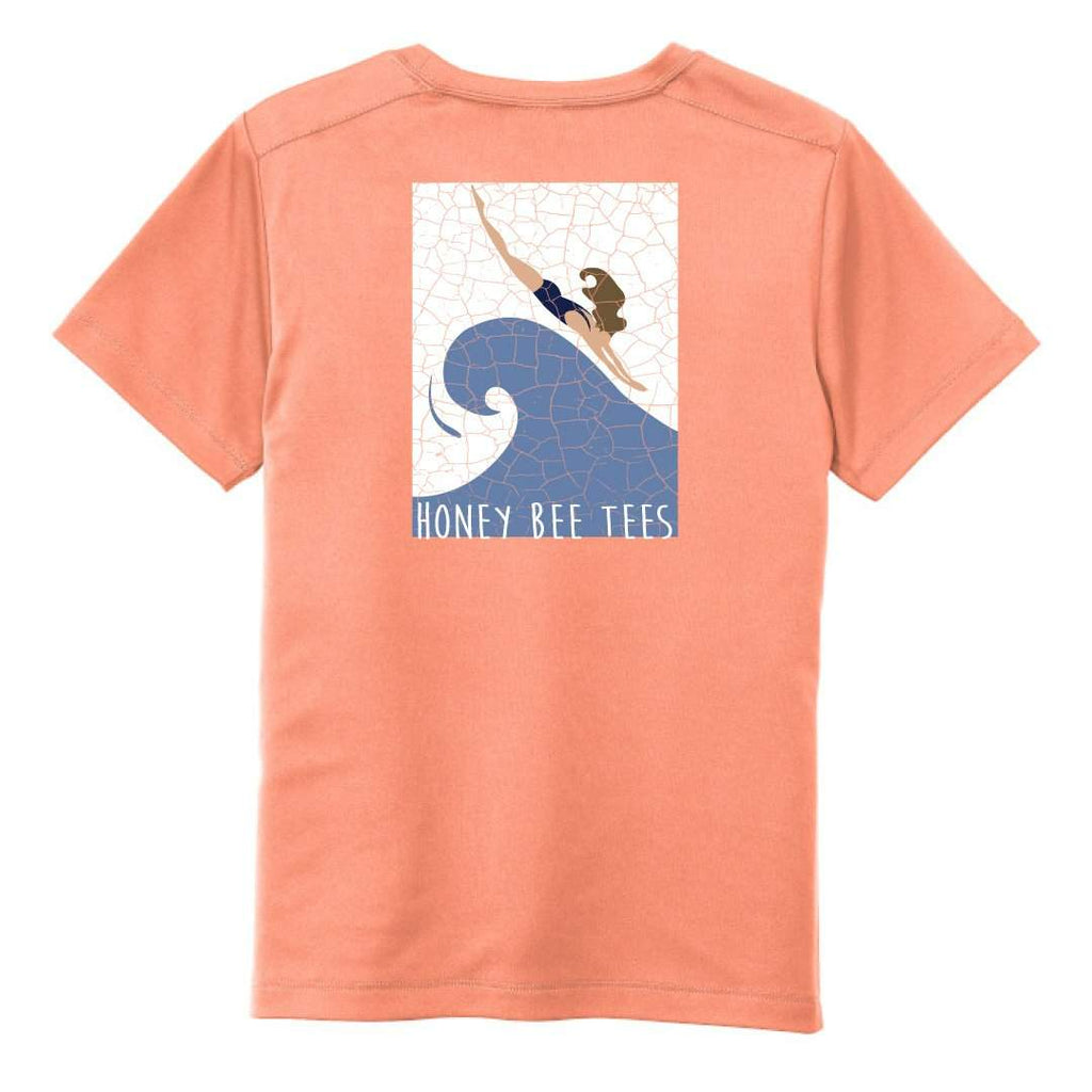 Saltwater Swimmer Short Sleeve UPF Tee-Honey Bee Tees-