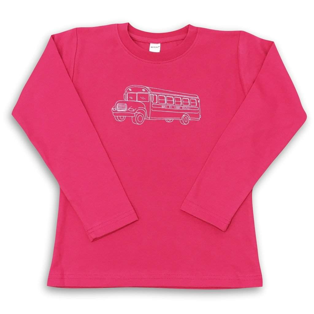 School Bus Long Sleeve Tee-Honey Bee Tees-Monag