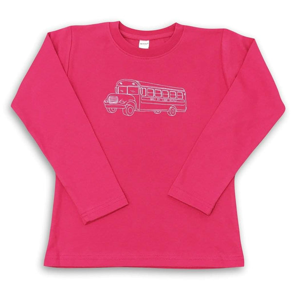 School Bus Long Sleeve Tee-Honey Bee Tees-Monag