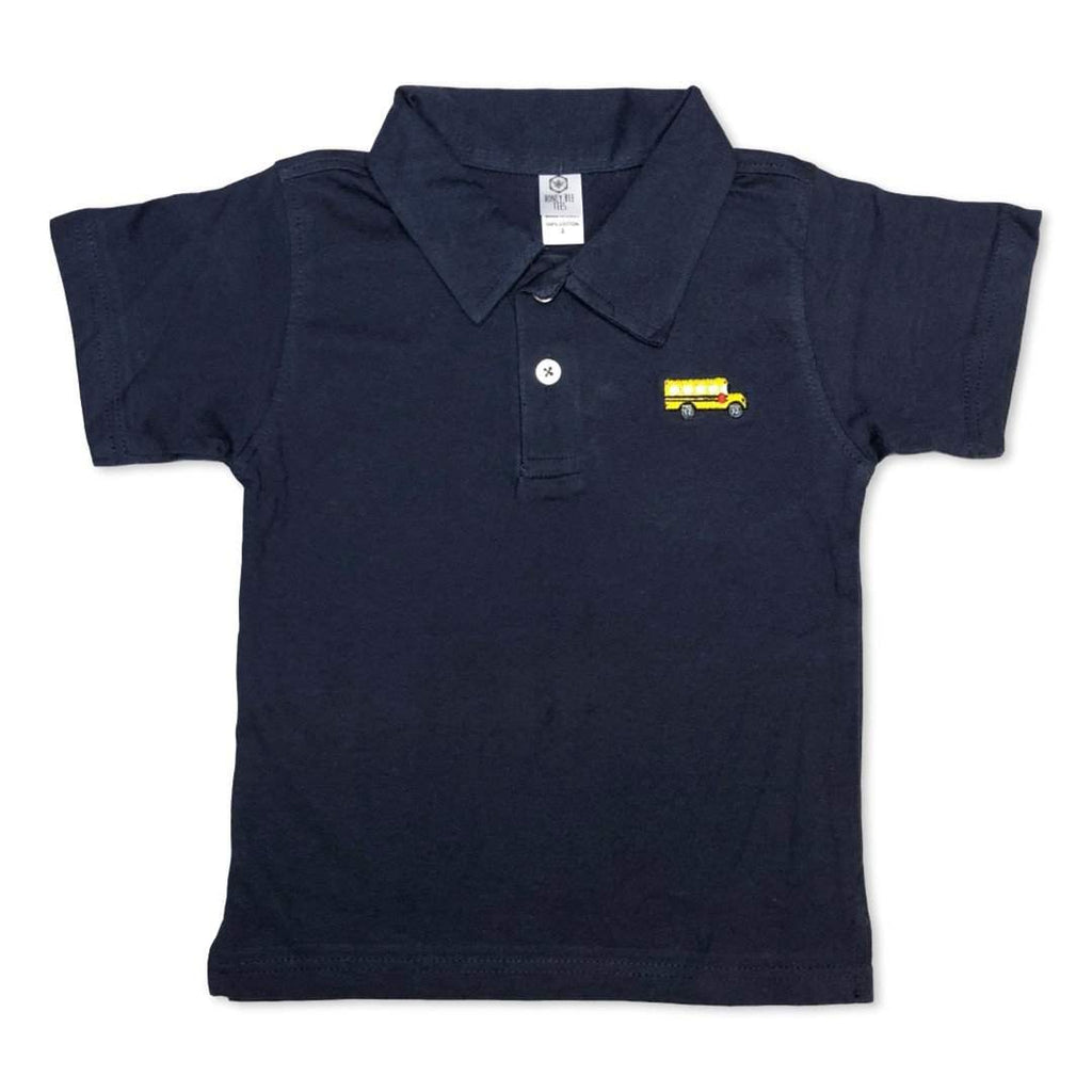 School Bus Polo Tee-Honey Bee Tees-Monag