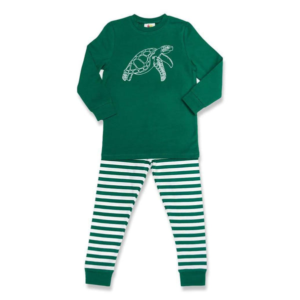 Long Sleeve Sea Turtle Sleepwear-Honey Bee Tees-pajamas