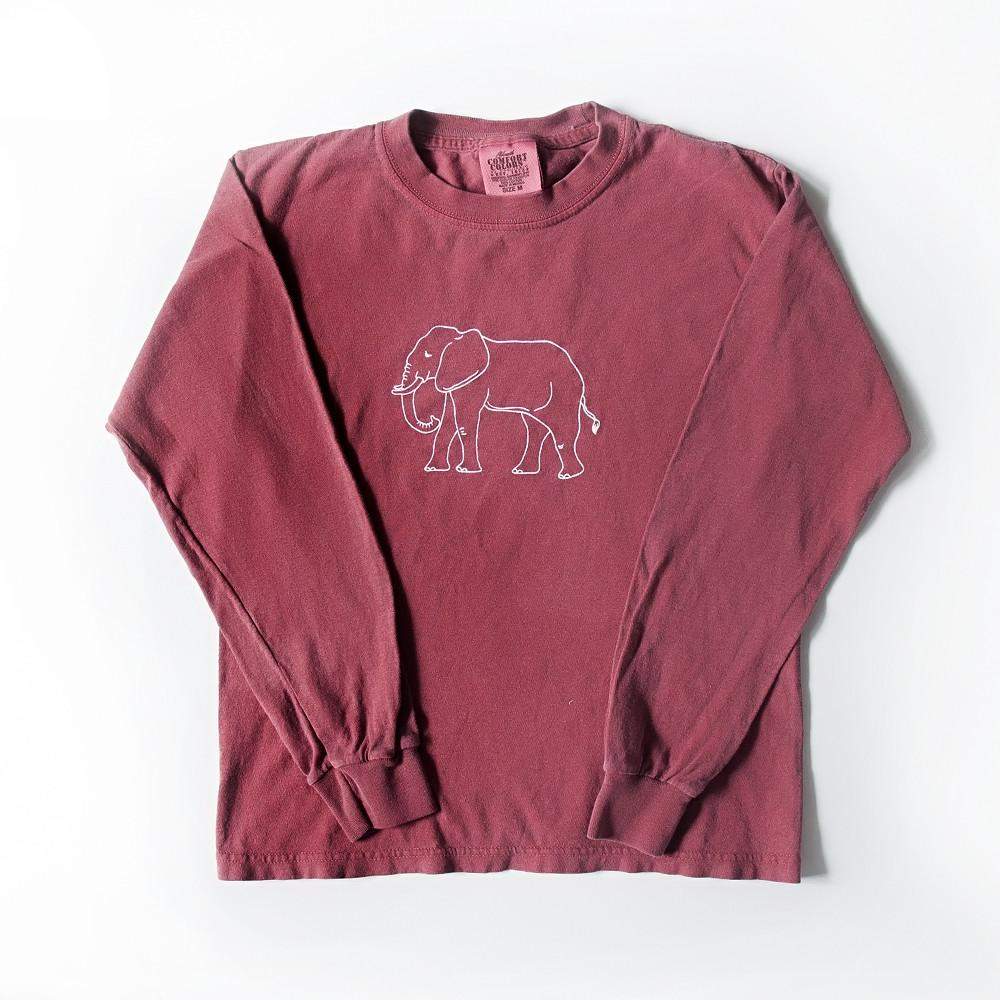 Elephant Long Sleeve Tee-Honey Bee Tees-Comfort Colors