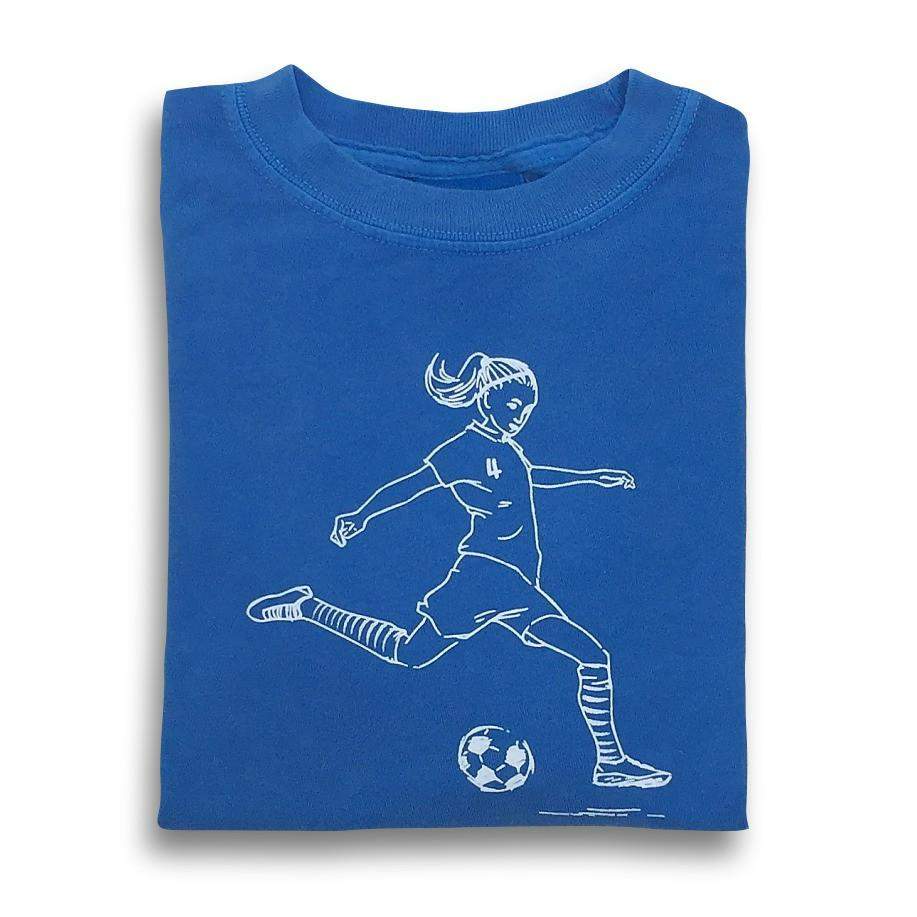 Soccer Girl Long Sleeve Tee-Honey Bee Tees-Comfort Colors