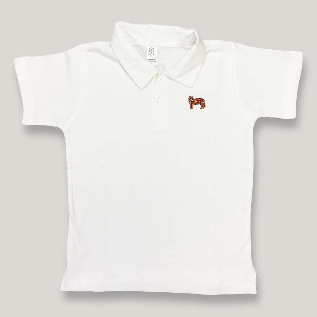 Tiger Polo Tee-Honey Bee Tees-Monag
