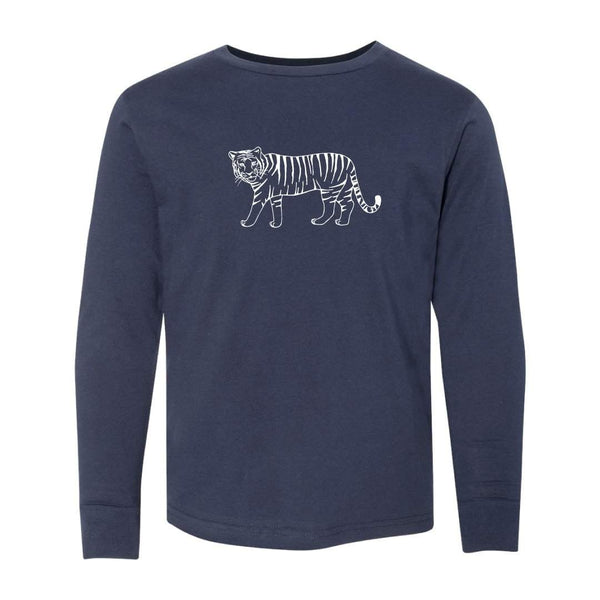 Tiger Long Sleeve Tee-Honey Bee Tees-