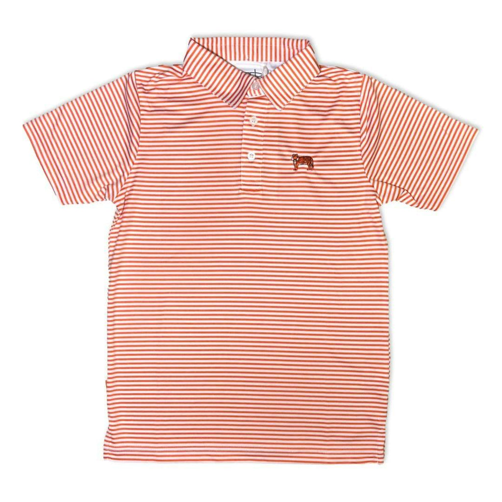 Tiger Orange Striped Polo-Honey Bee Tees-