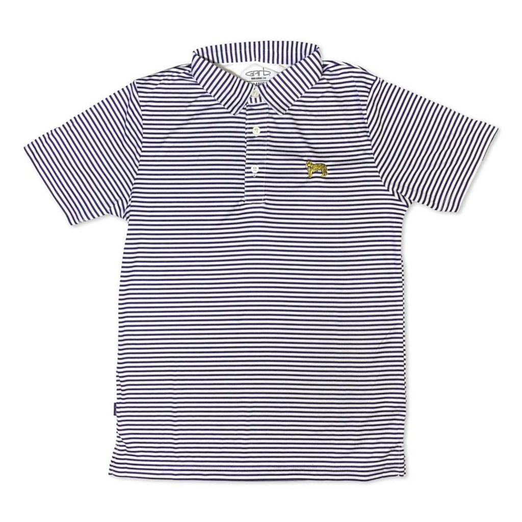 Tiger Purple Striped Polo-Honey Bee Tees-