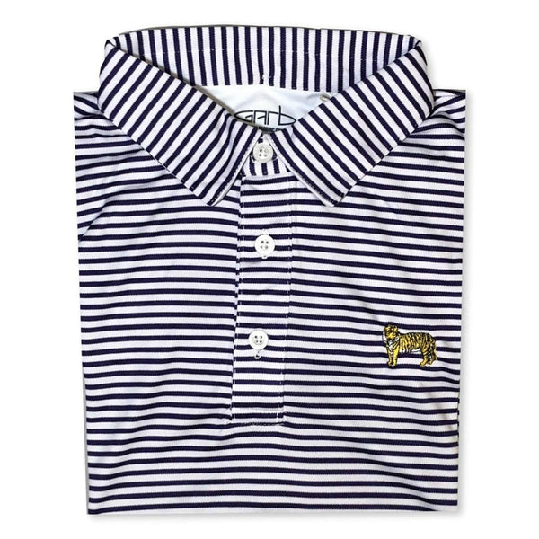 Tiger Purple Striped Polo-Honey Bee Tees-