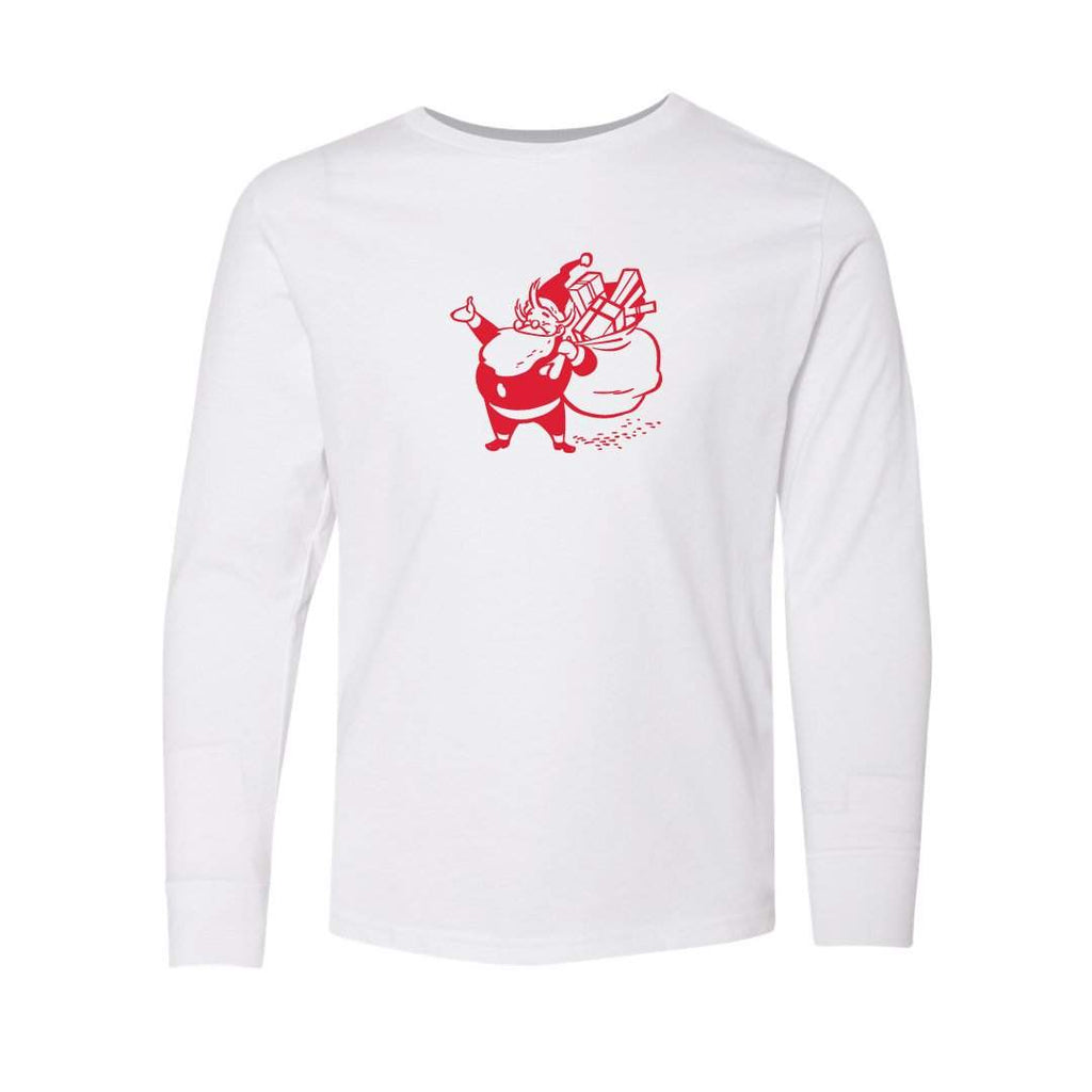 Vintage Santa Long Sleeve Tee-Honey Bee Tees-