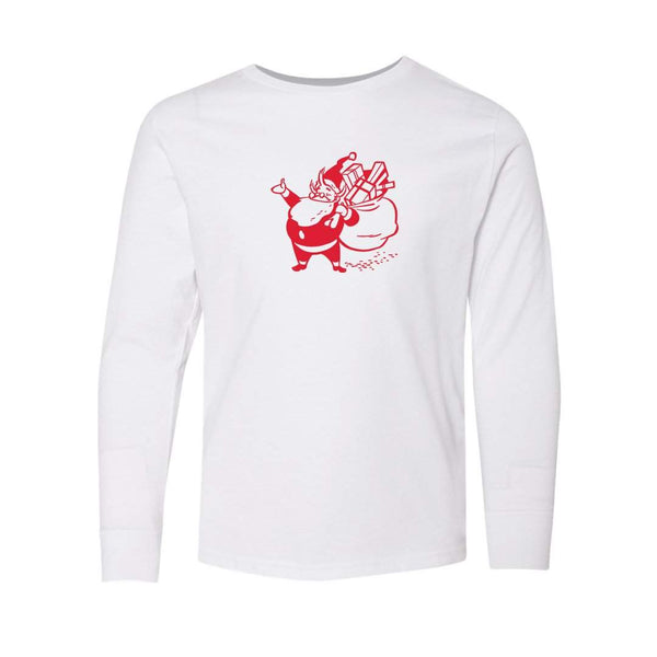 Vintage Santa Long Sleeve Tee-Honey Bee Tees-