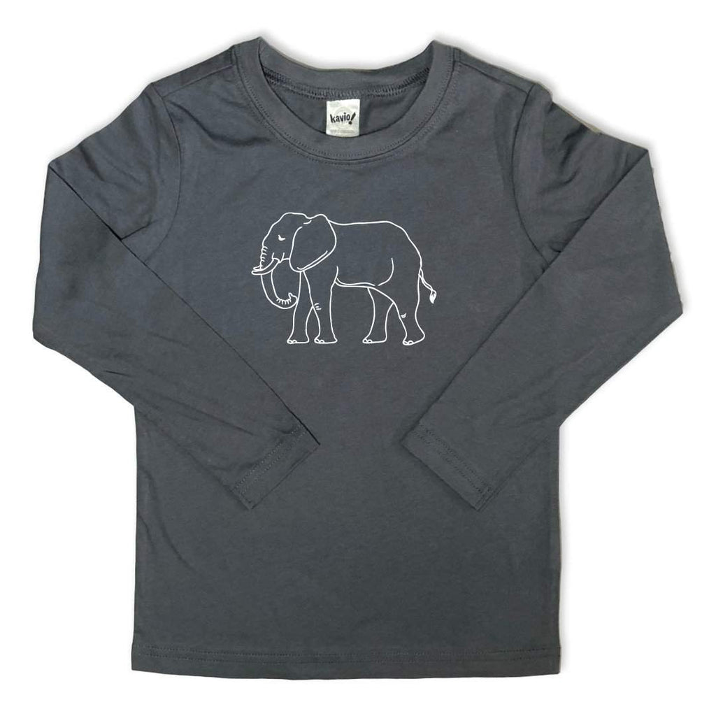 Elephant Long Sleeve Tee Kavio-Honey Bee Tees-