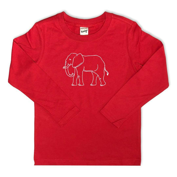 Elephant Long Sleeve Tee Kavio-Honey Bee Tees-