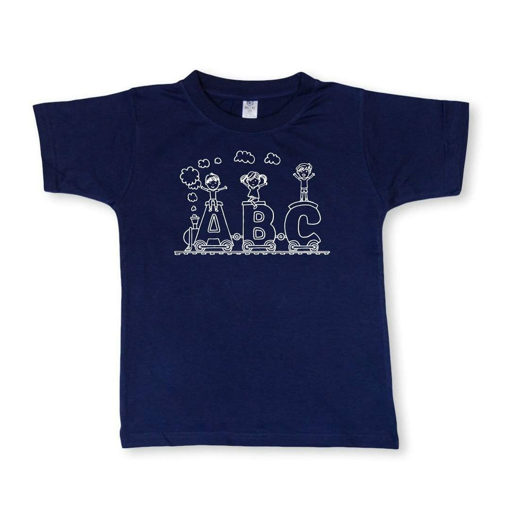 ABC Train Short Sleeve Tee-Honey Bee Tees-on sale