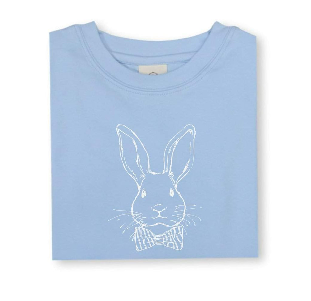 Bow Tie Bunny Long Sleeve Tee-Honey Bee Tees-easter