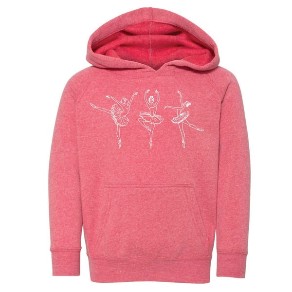 Ballerinas Hooded Sweatshirt-Honey Bee Tees-