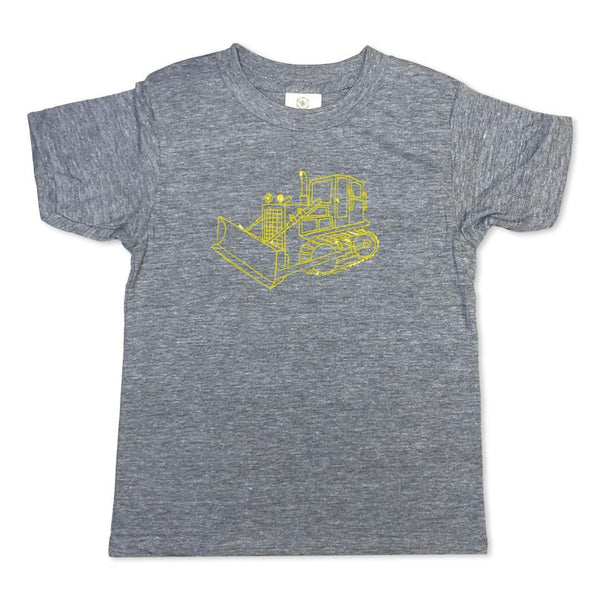 Bulldozer Short Sleeve Tee-Honey Bee Tees-American Apparel