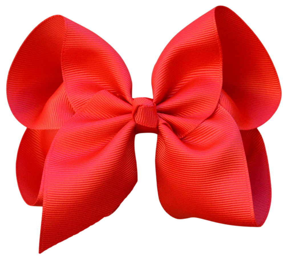 5 inch ( 2 inch Ribbon Width) Solid Grosgrain Bow: 5 inch / Red