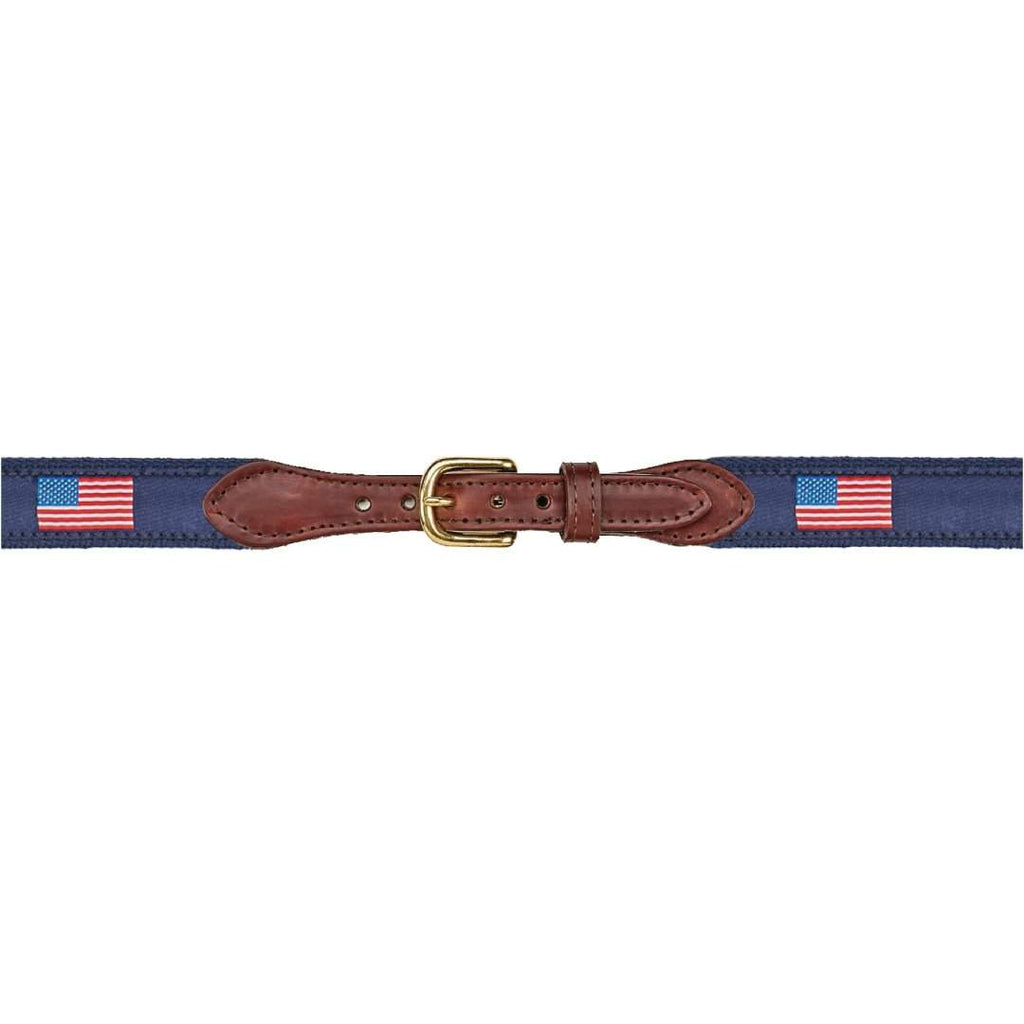American Flag Leather Belt-Honey Bee Tees-