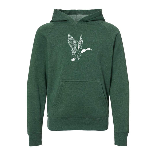 Mallard Duck Hooded Sweatshirt-Honey Bee Tees-