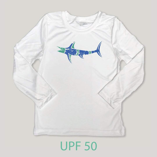 Marlin Long Sleeve Performance UPF 50 Tee-Honey Bee Tees-