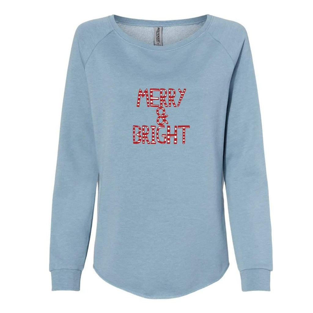Merry & Bright Adult Women's Sweatshirt-Honey Bee Tees-cf-size-adult-2xl,cf-size-adult-lg,cf-size-adult-md,cf-size-adult-sm,cf-size-adult-xl