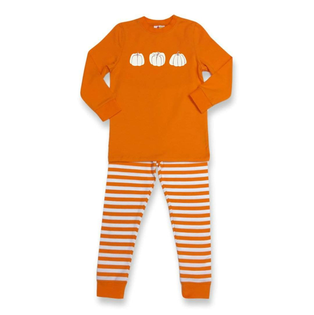 Pumpkin Trio Long Sleeve Sleepwear-Honey Bee Tees-